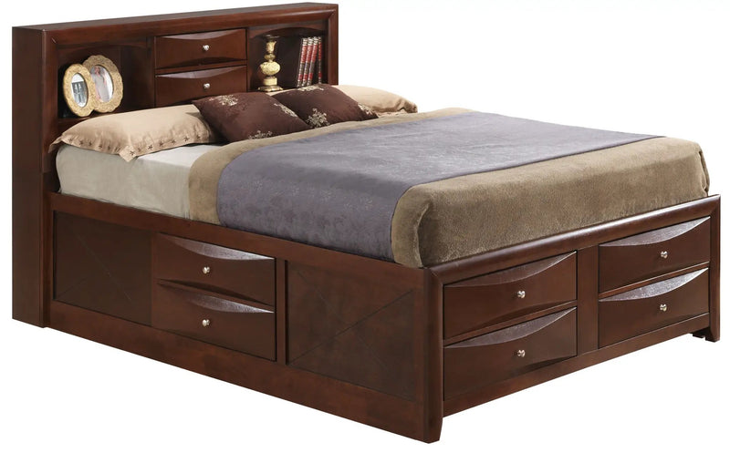 Modern Design Storage Bed With Bookcase Headboard by Unique Piece Furniture