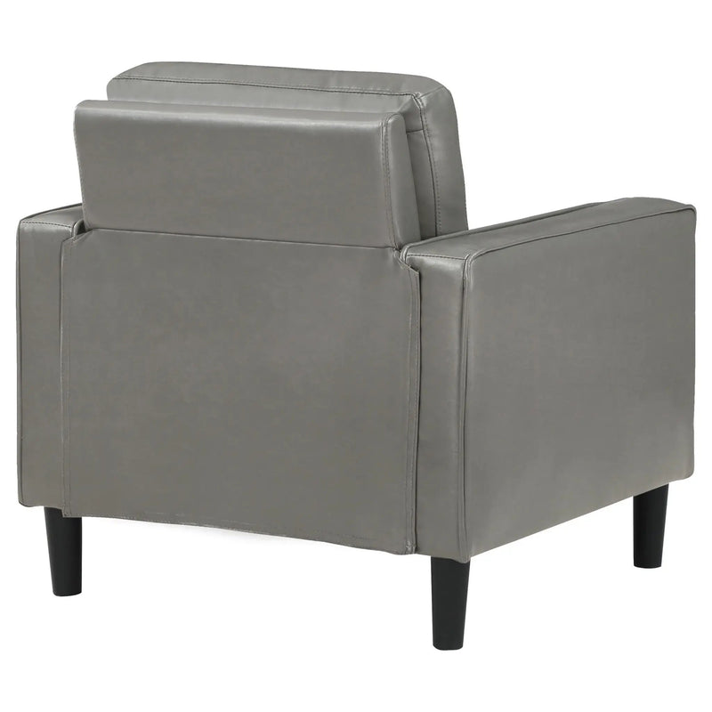 Ruth Upholstered Track Arm Accent Chair Grey by Unique Piece Furniture