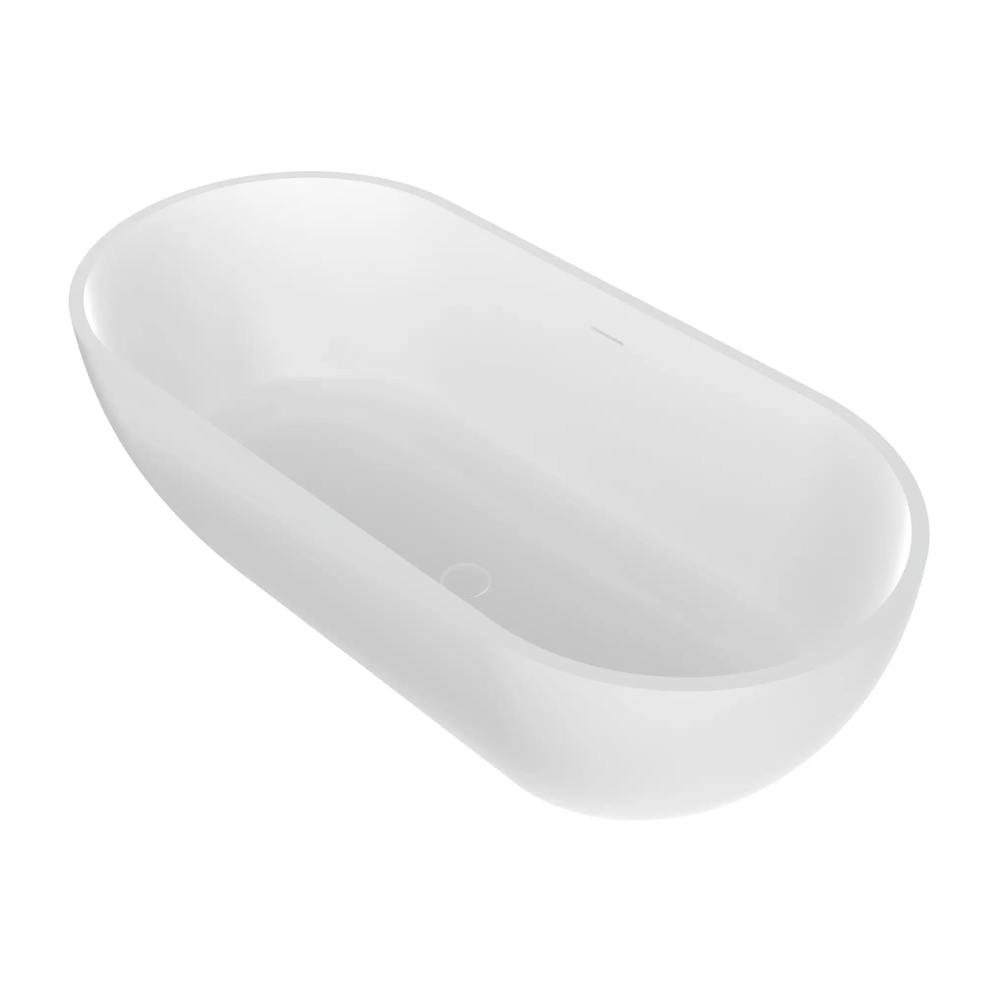 63 Inch Artificial Stone Solid Surface Freestanding Bathtub by HouseOfZazla