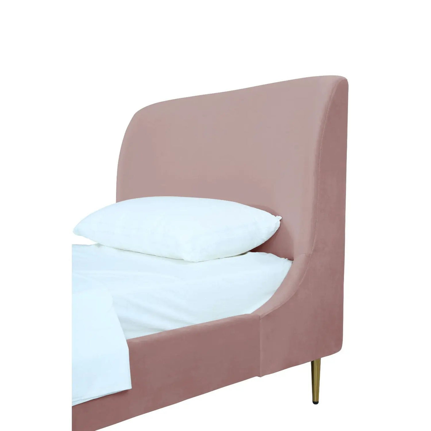 Mid-Century Modern Upholstered Bed With Curved Headboard by HouseOfZazla