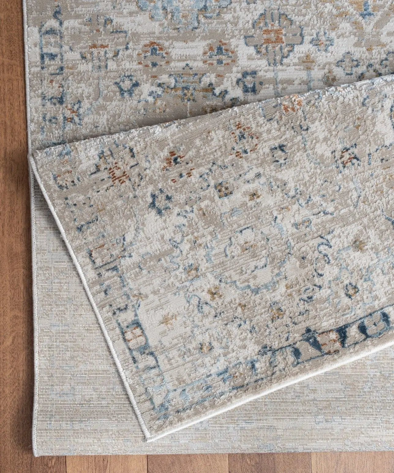 Noble - 5'3" X 7'3" Area Rug Polyester - Ivory by HouseOfZazla