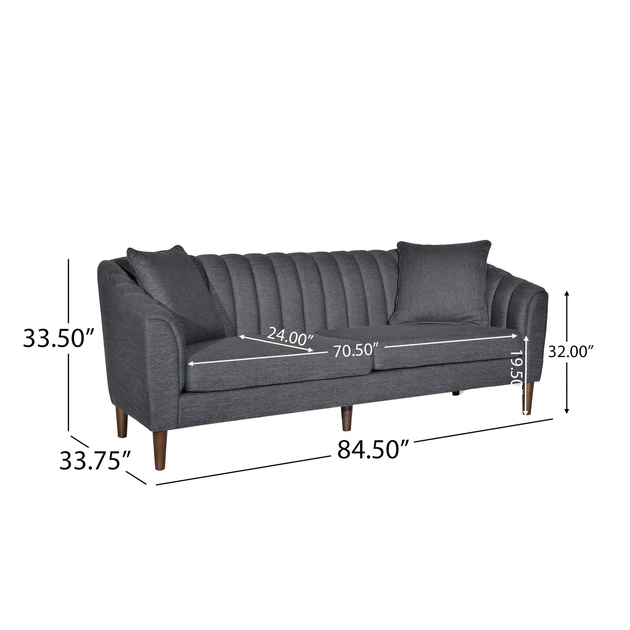 Contemporary 3 Seater Sofa With Plush Accents by HouseOfZazla