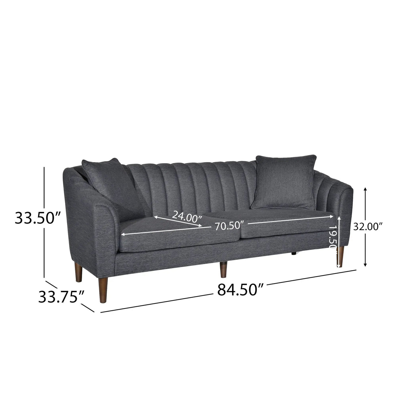 Contemporary 3 Seater Sofa With Accents by HouseOfZazla