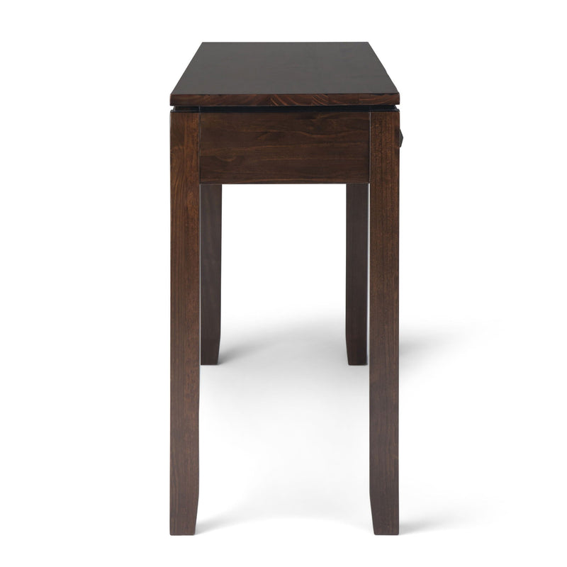 Cosmopolitan Wide Console Sofa Table with Three Drawers - Mahogany Brown, photo 5 of 6