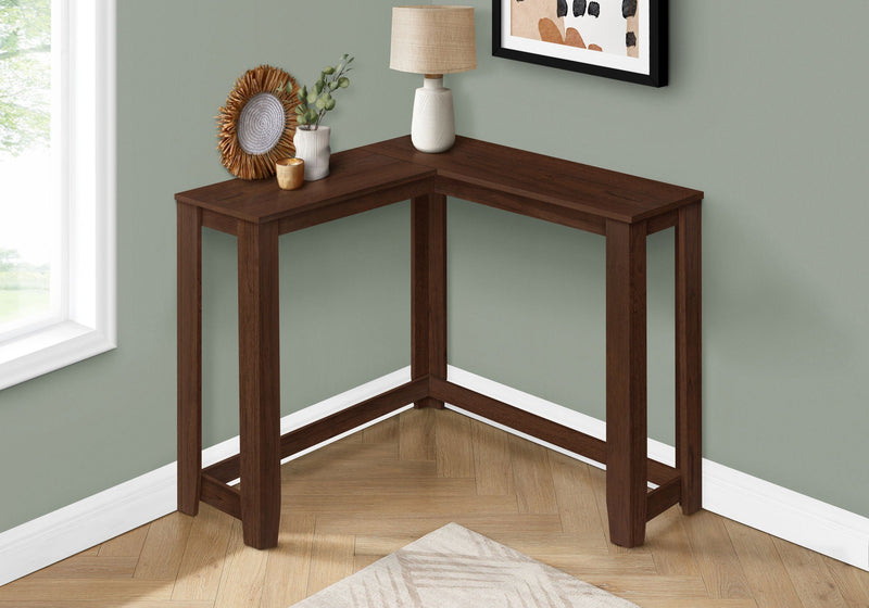 Corner Accent Console Table with Two Tiers - Cherry, photo 3 of 4