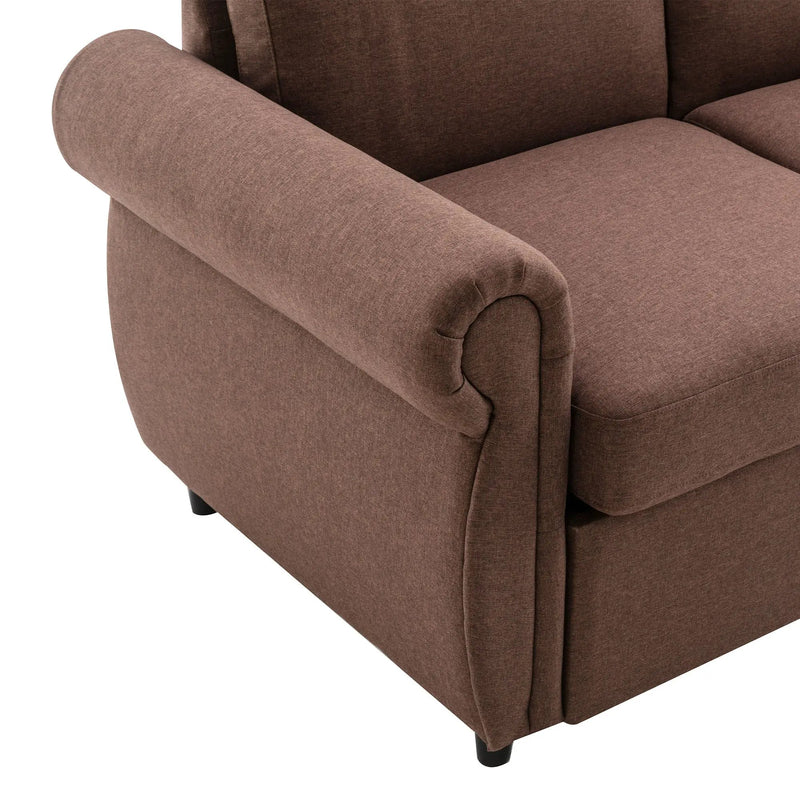 Pull Out Sofa Bed Loveseat Sleeper With Twin Size Memory Mattress With Two USB Ports For Living Room Spaces by HouseOfZazla