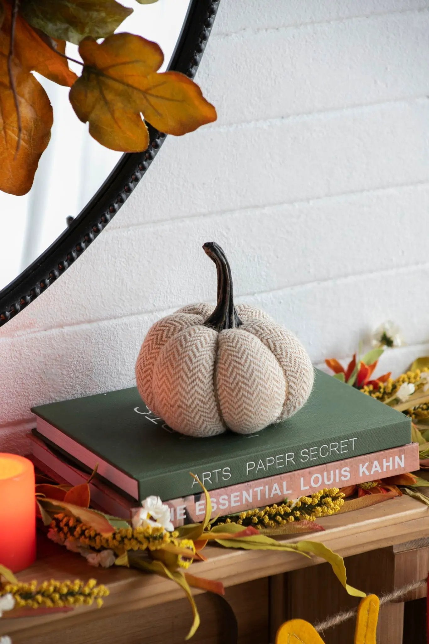 Weighted Pumpkin Ornament Decor For Holiday by Unique Piece Furniture