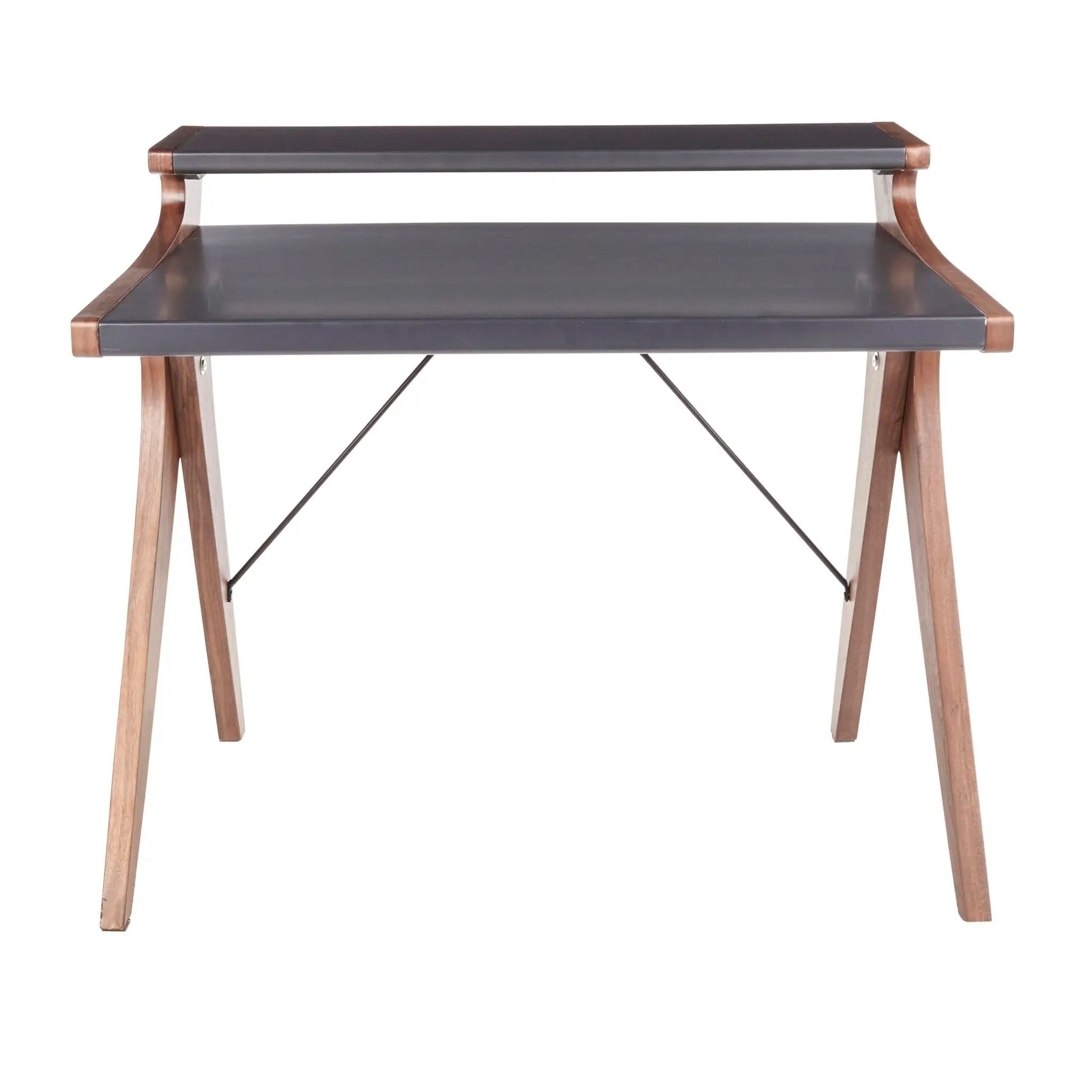 Archer - Contemporary Desk - Walnut / Gray by HouseOfZazla