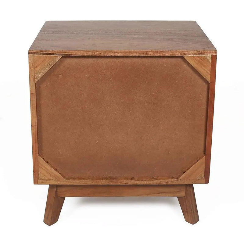 Nightstand Natural Wood - Brown by HouseOfZazla