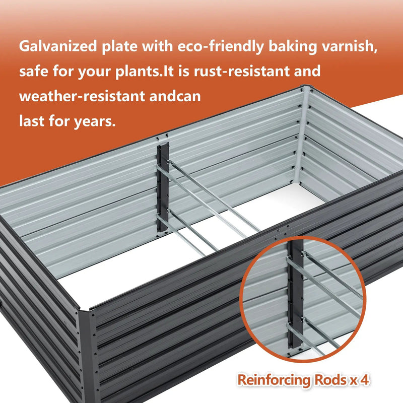 6x3x2 FT Metal Raised Garden Bed by HouseOfZazla