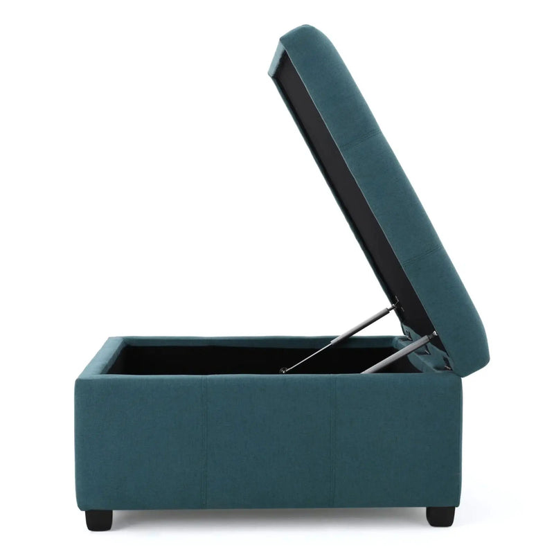 Tufted Square Storage Ottoman, Dark by HouseOfZazla