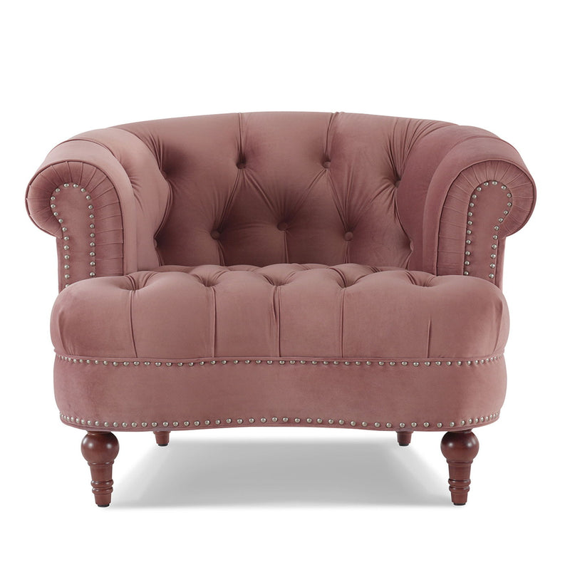 La Rosa - Victorian Tufted Upholstered Accent Chair by HouseOfZazla