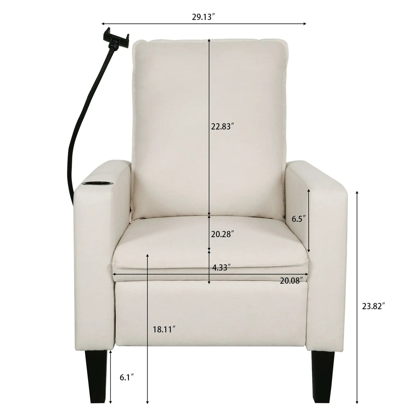 Recliner Chairs For Adults, Adjustable Recliner Sofa With Mobile Phone Holder & Cup Holder, Modern Reclining Chairs Fabric Push Back Recliner Chairs For Living Room, Bedroom by HouseOfZazla