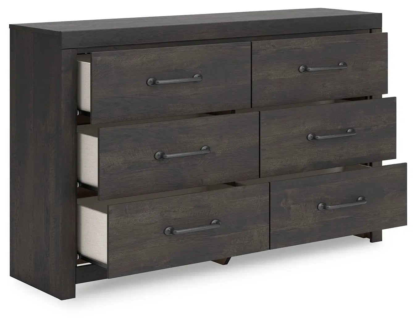 Hollivern - Six Drawer Dresser - Dark Gray by Unique Piece Furniture