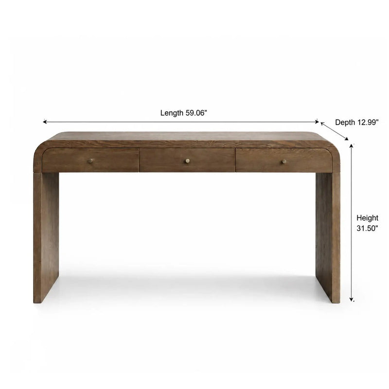 Dark Table with 3-Drawer Storage by HouseOfZazla