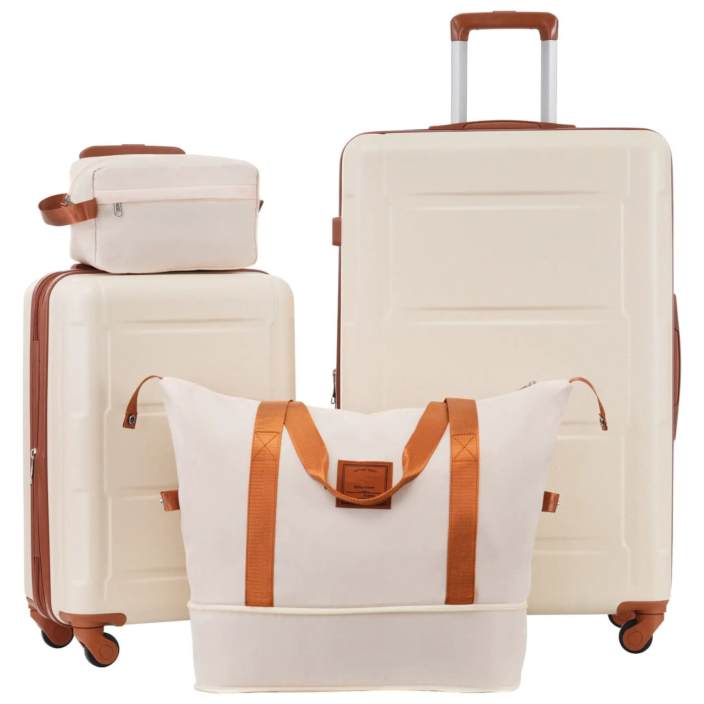 2 Piece Luggage Set With Bags Expanable Spinner Wheels ABS Lightweight Suitcase With Tsa Lock 20" / 28" by HouseOfZazla