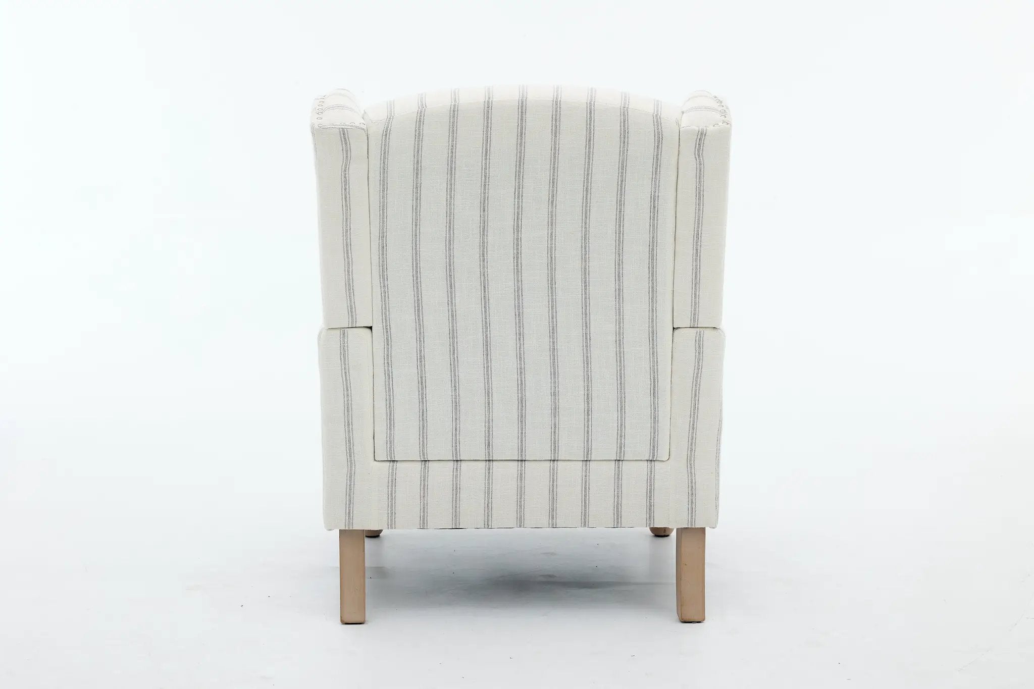 Modern Accent Chair with Retro Wood Legs and Floral Design by HouseOfZazla