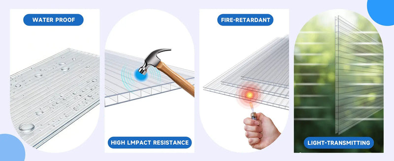 4' x 2' Twin-Wall Polycarbonate Greenhouse Panels (10 Pack) by HouseOfZazla