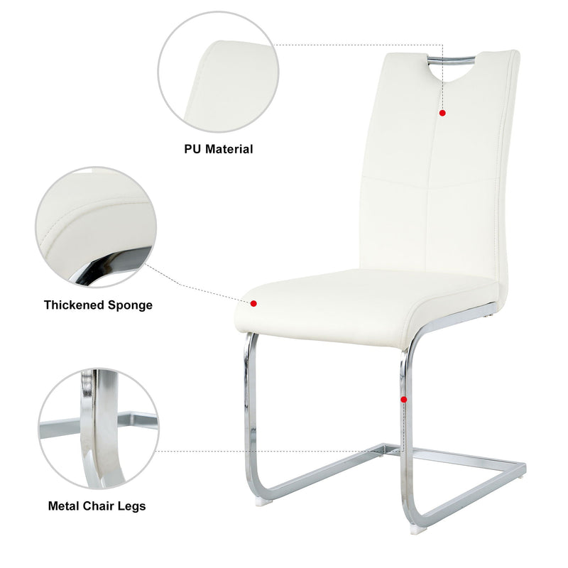 Modern Dining Chairs With Padded Seat And Metal Legs by HouseOfZazla