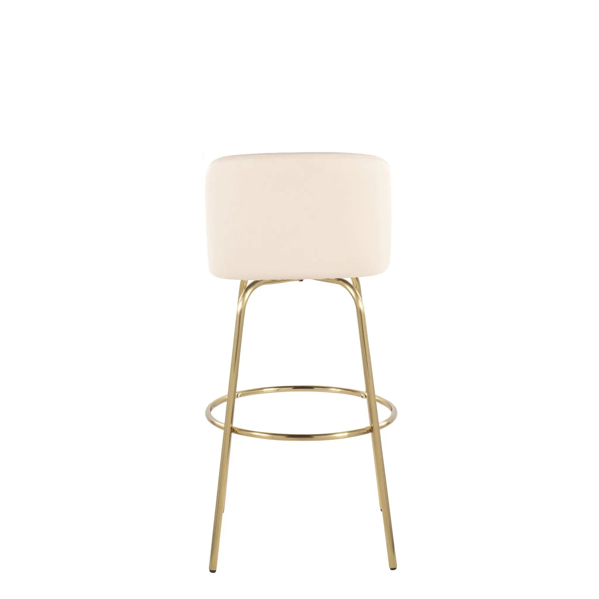 Toriano - Contemporary Fixed Height Barstool With Swivel And Round Footrest (Set of 2) by Unique Piece Furniture