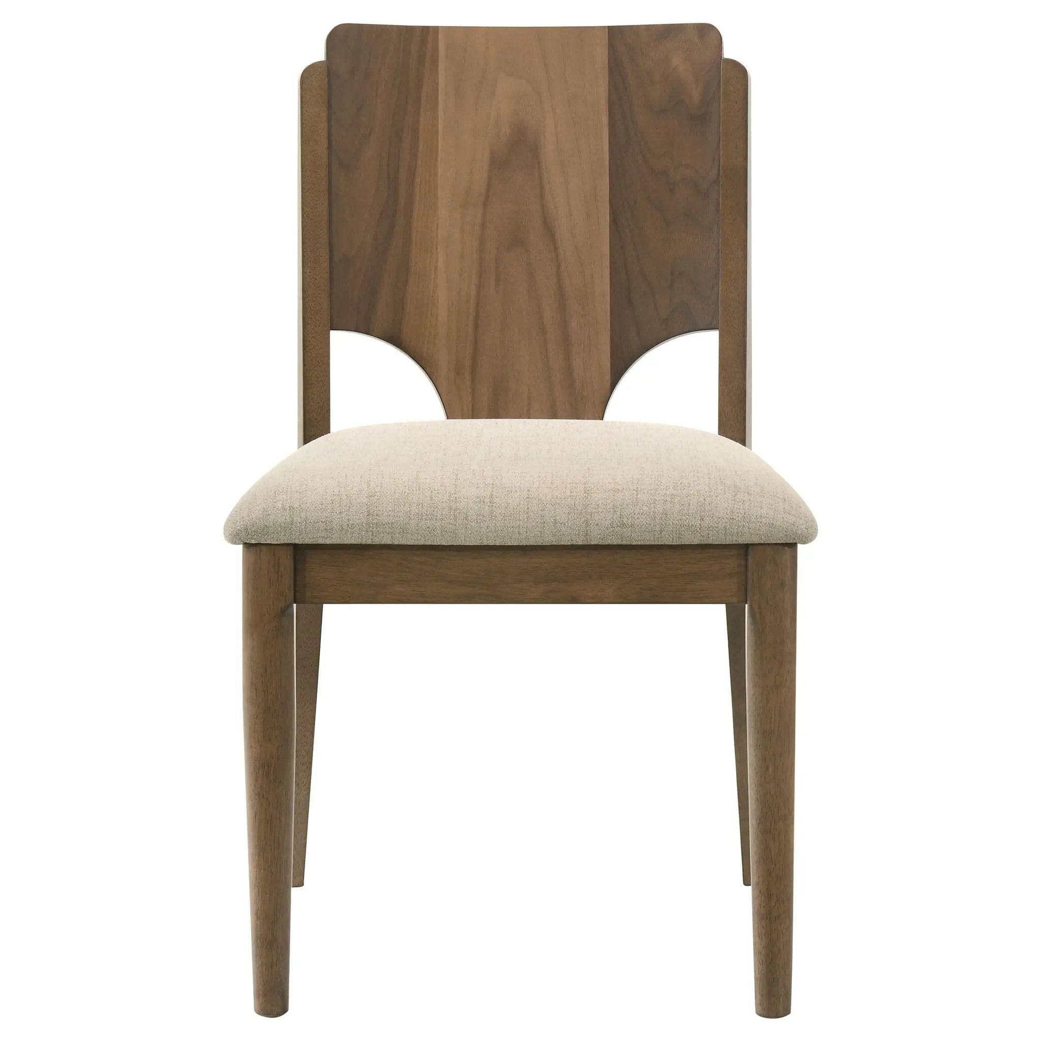 Crestmore Dining Chair Upholstered Seat Walnut (Set of 2) by Unique Piece Furniture