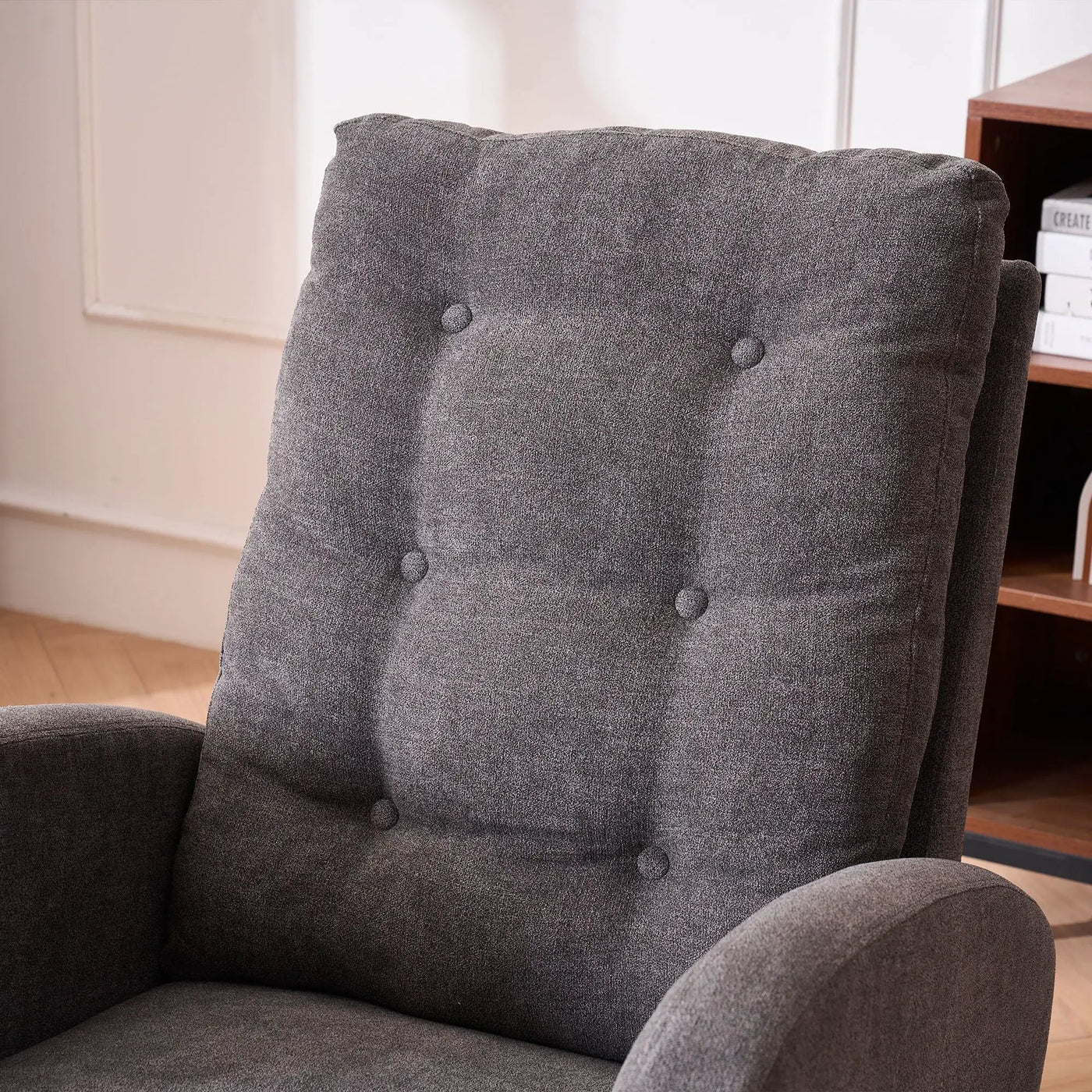 Accent Rocking Chair With Footrest, High Back by HouseOfZazla