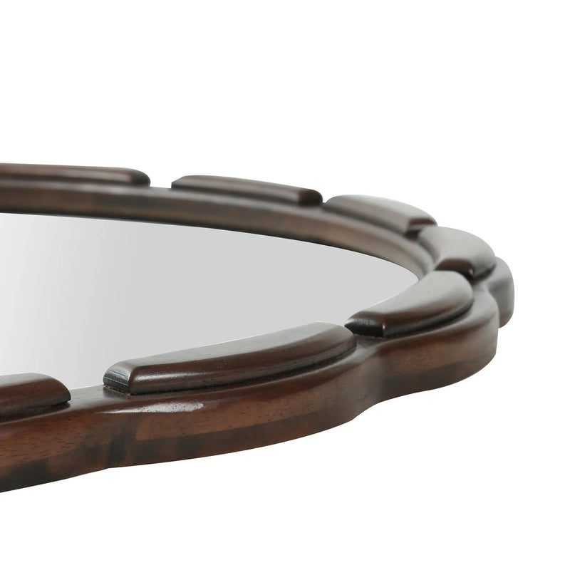 Round Wood Wall Mirror - 31.5" by HouseOfZazla