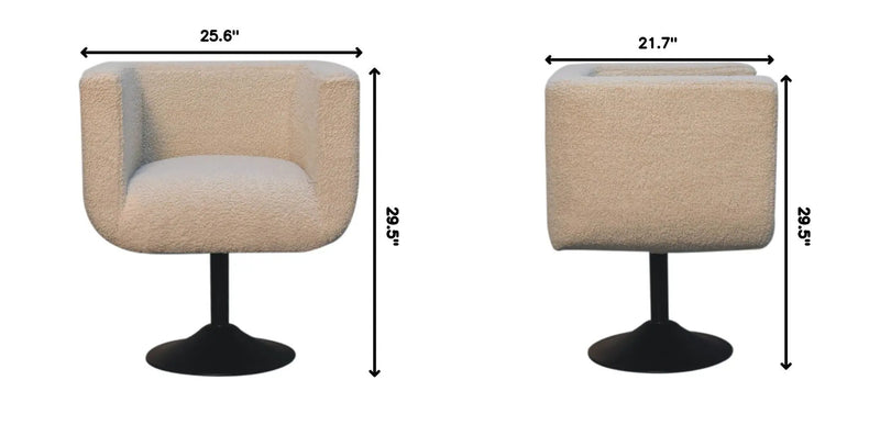 Swivel Chair - Cream by HouseOfZazla