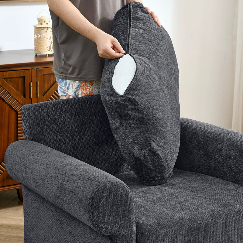 37.5" Accent Chair with Ottoman by HouseOfZazla