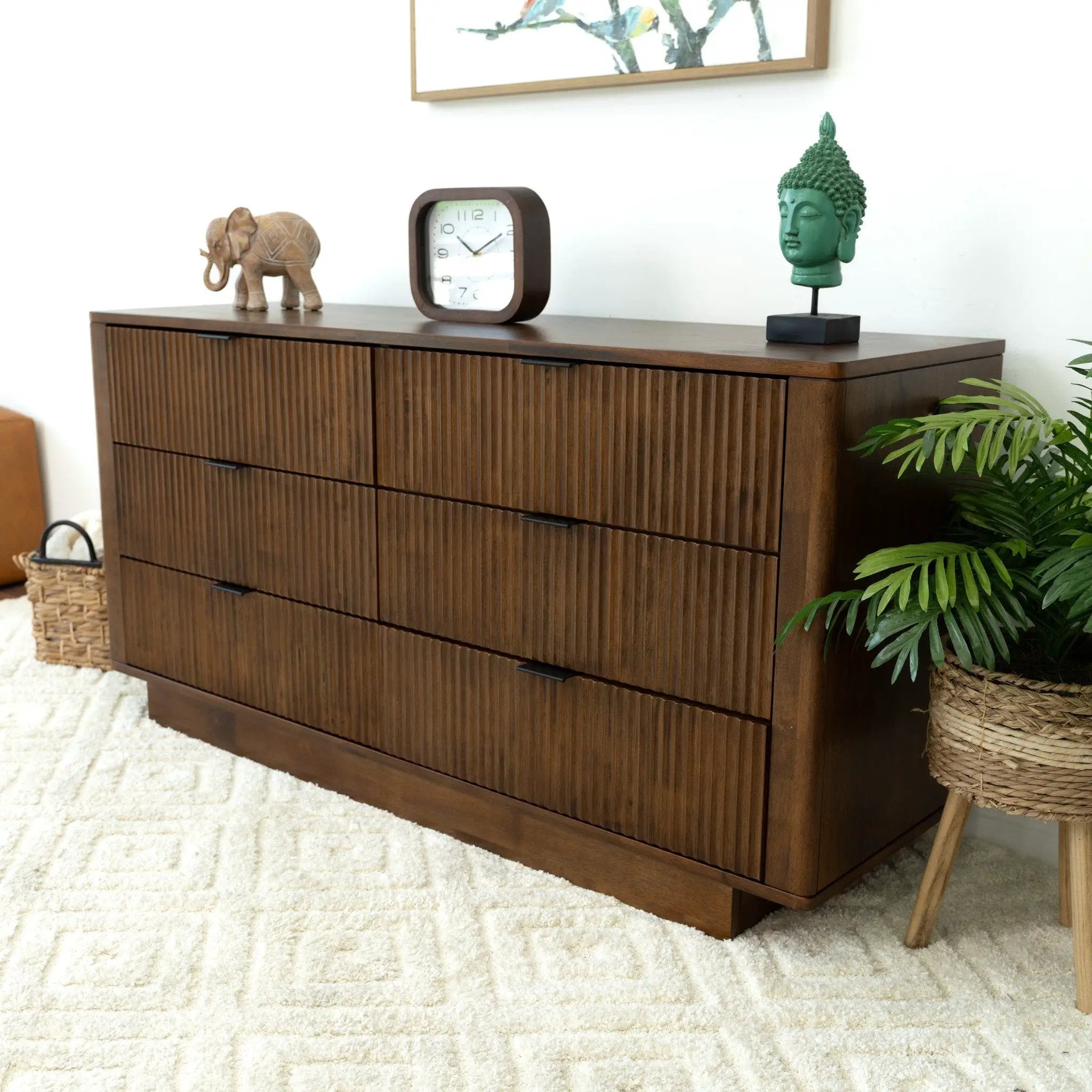 Lola - Dresser With 6 Drawers - Dark Brown by HouseOfZazla