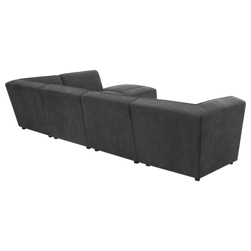 Sunny 6-piece Upholstered Modular Sectional Sofa Charcoal by Unique Piece Furniture