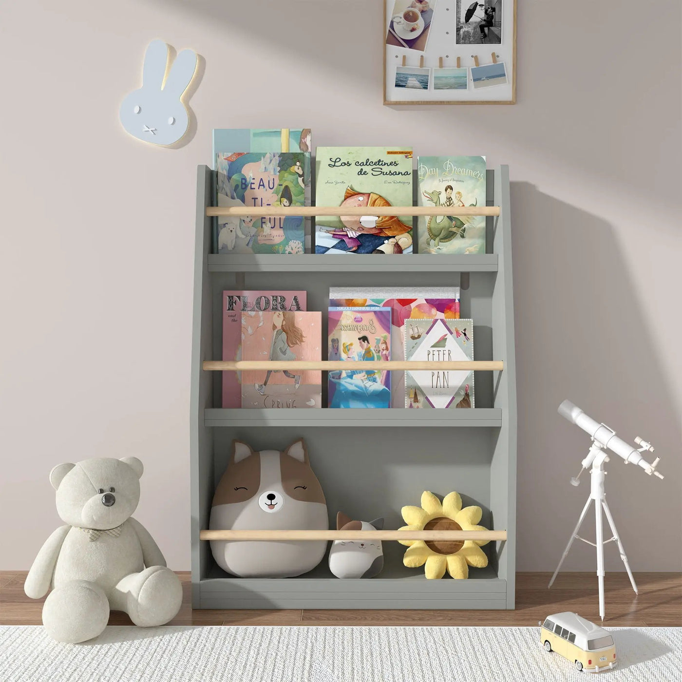 3 Tier Book Shelf, Compact Storage For Bedrooms by HouseOfZazla
