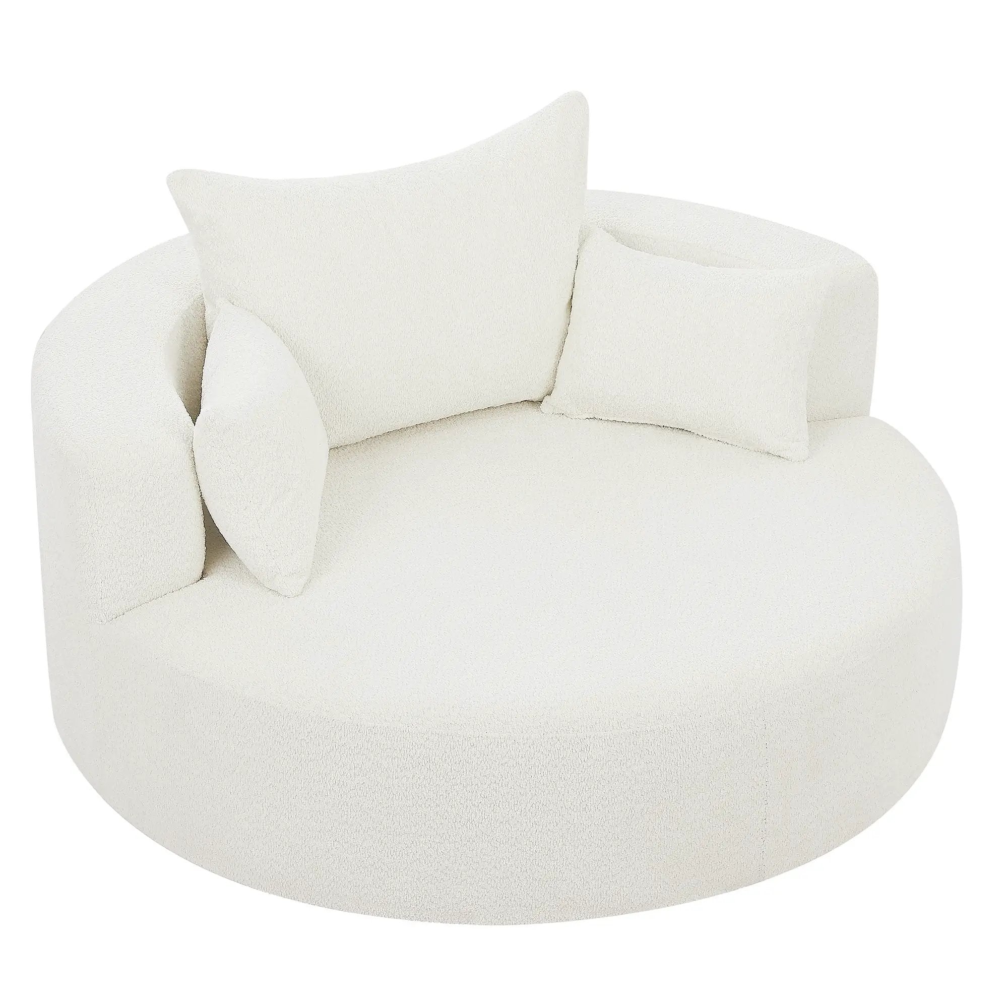 360° Swivel Chair Accent Barrel Chair With Removable Pillows by HouseOfZazla