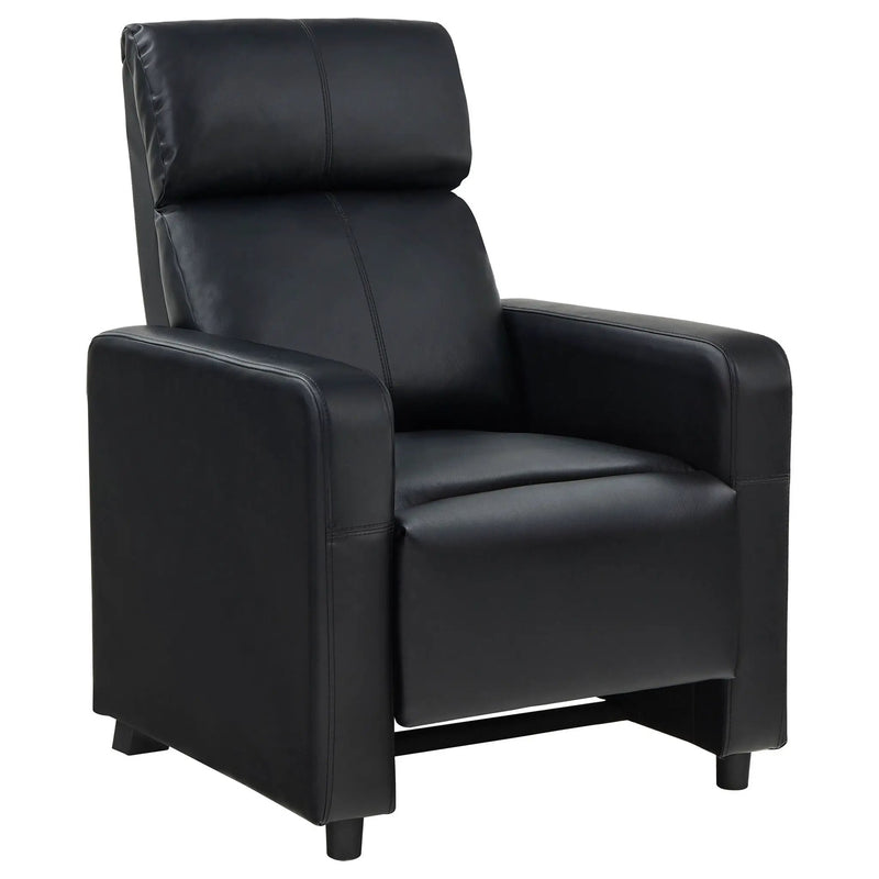 Toohey Upholstered Tufted Recliner Living Room Set Black by Unique Piece Furniture
