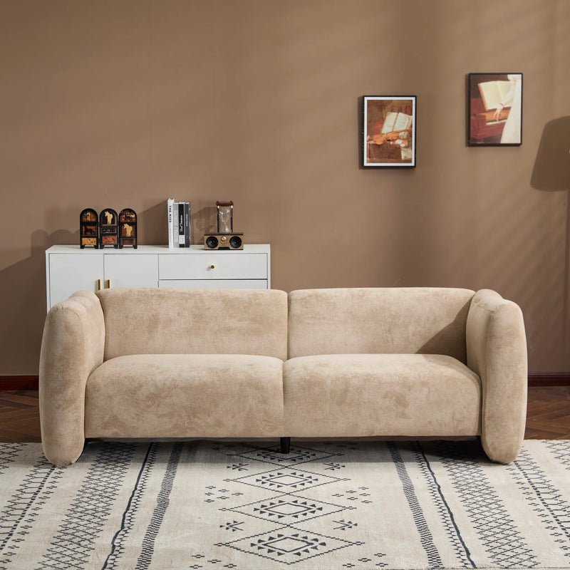 Tonson 83" 3-Seater Velvet Sofa, Wave Design by HouseOfZazla