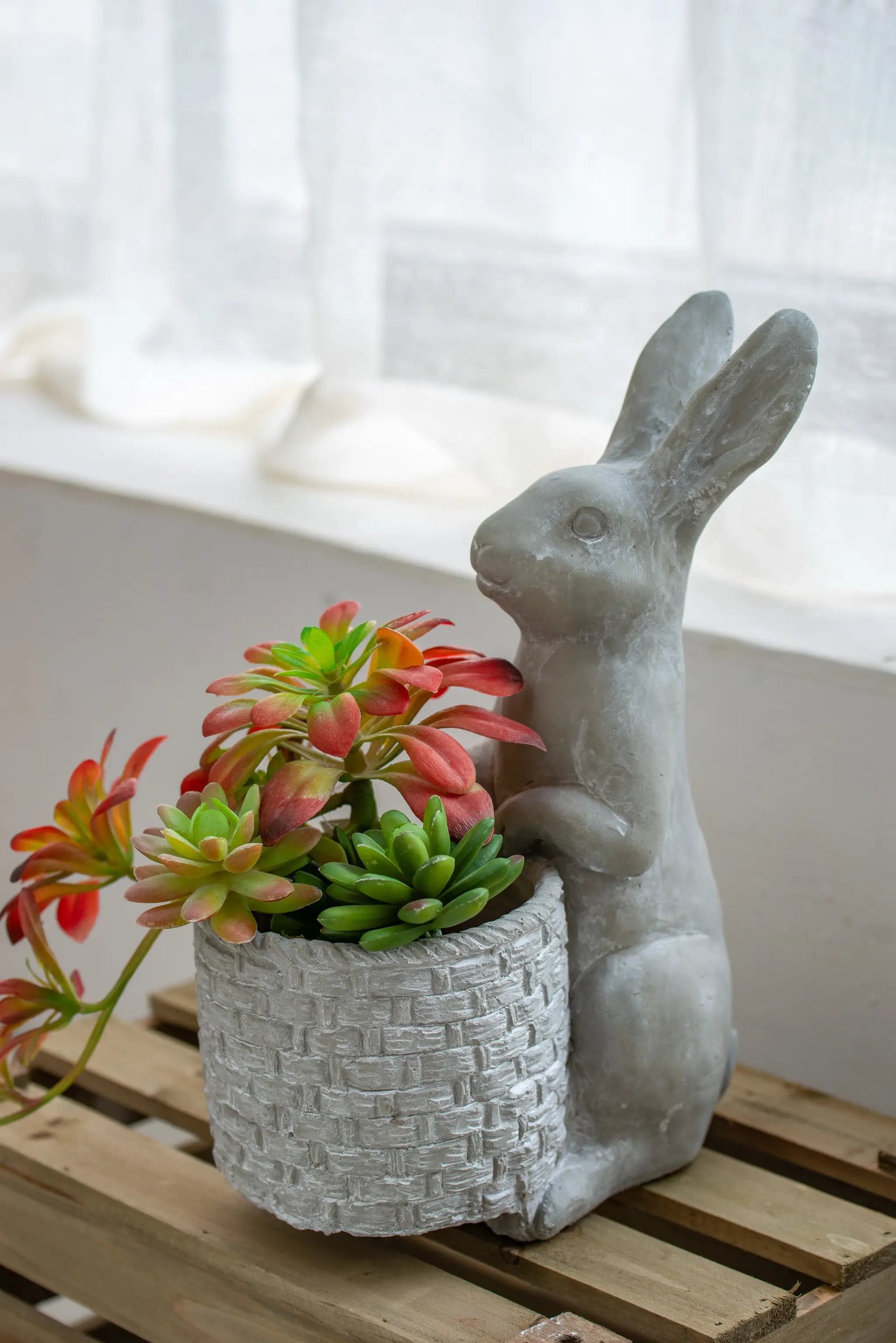 Meridian Trade Co Decorative Cement Rabbit Planter by HouseOfZazla