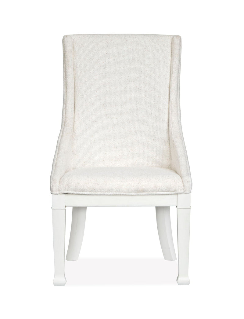 Kingston - Upholstered Host Chair (Set of 2) - Whisper White And Cerused Nutmeg, photo 3 of 7