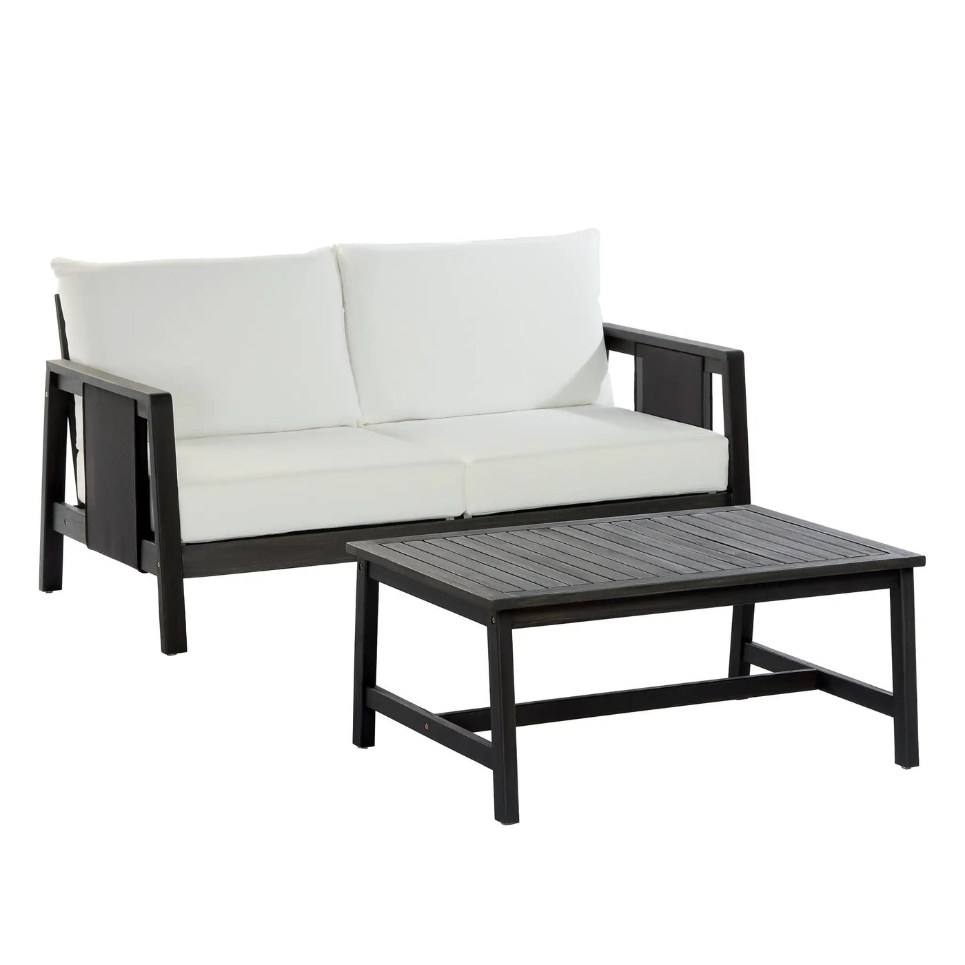 2 Piece Outdoor Loveseat and Coffee Table Set by HouseOfZazla
