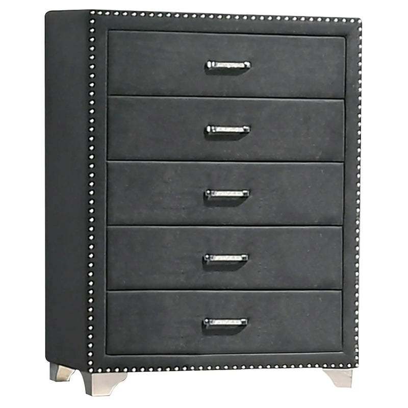Melody 4-piece California King Bedroom Set Grey by Unique Piece Furniture