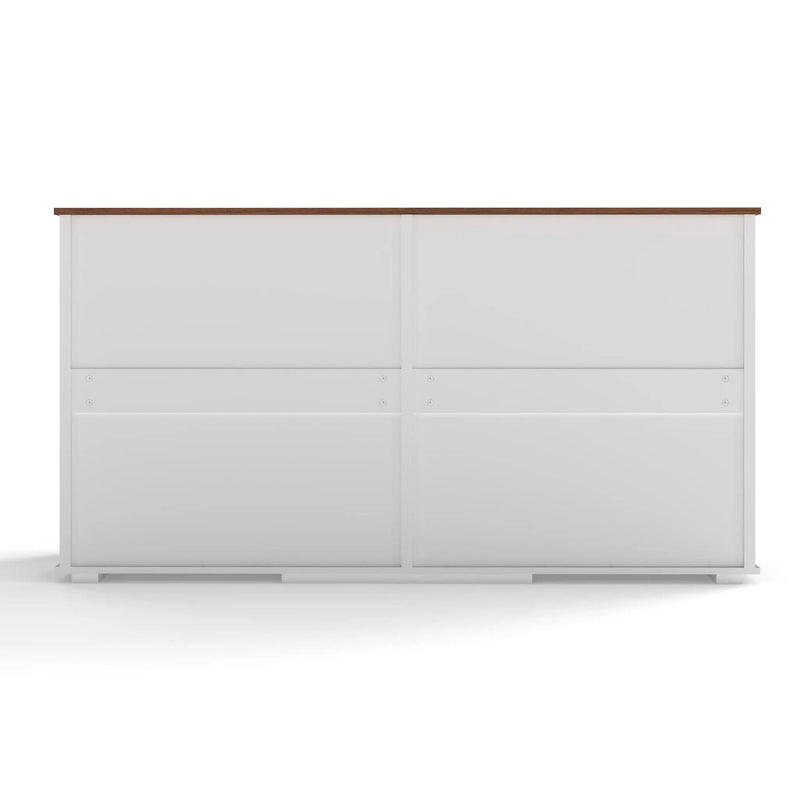 Large Dog Crate, Water Resistant Indoor Pets Furniture Double Dog Crates - Brown White by HouseOfZazla