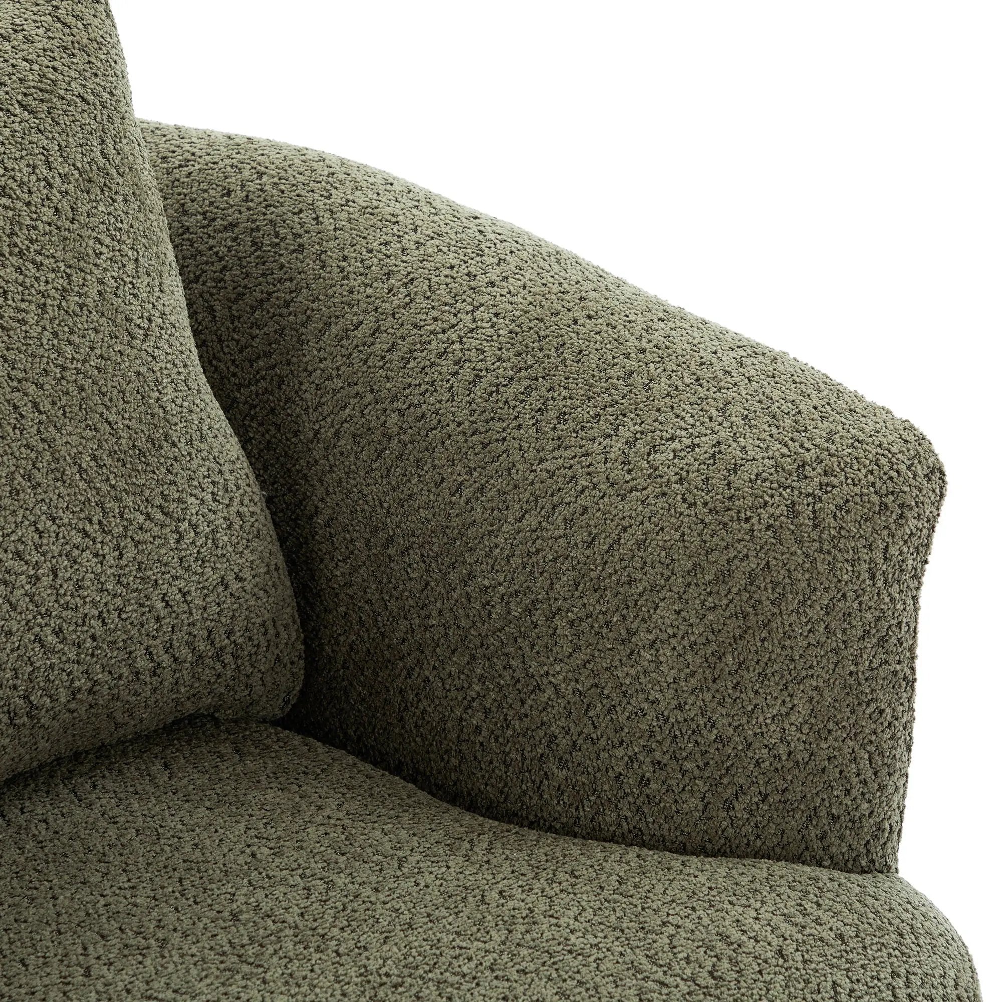 360° Swivel Barrel Sofa Chair With Throw Pillow, Upholstered Accent Chair by HouseOfZazla