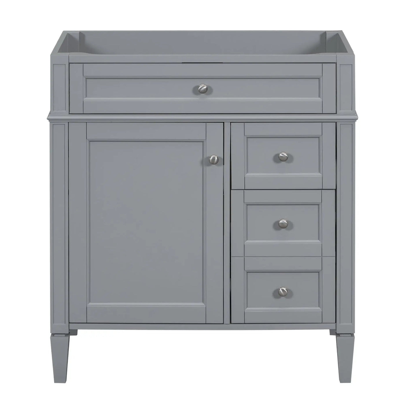 Bathroom Vanity With 2 Drawers And Tip-Out Drawer, Storage Cabinet by HouseOfZazla
