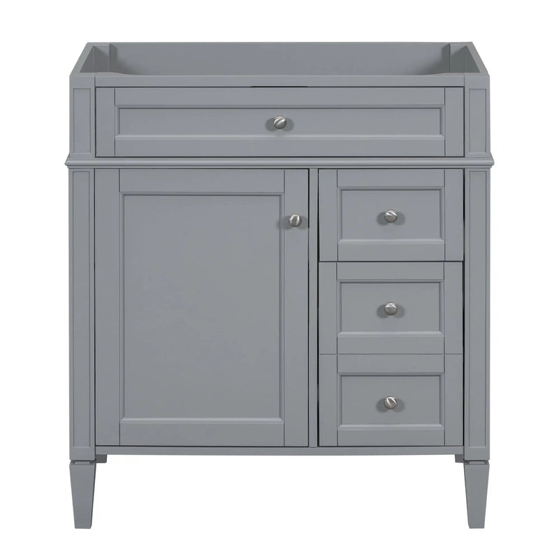 Bathroom Vanity With 2 Drawers And Tip-Out Drawer, Storage Cabinet by Unique Piece Furniture