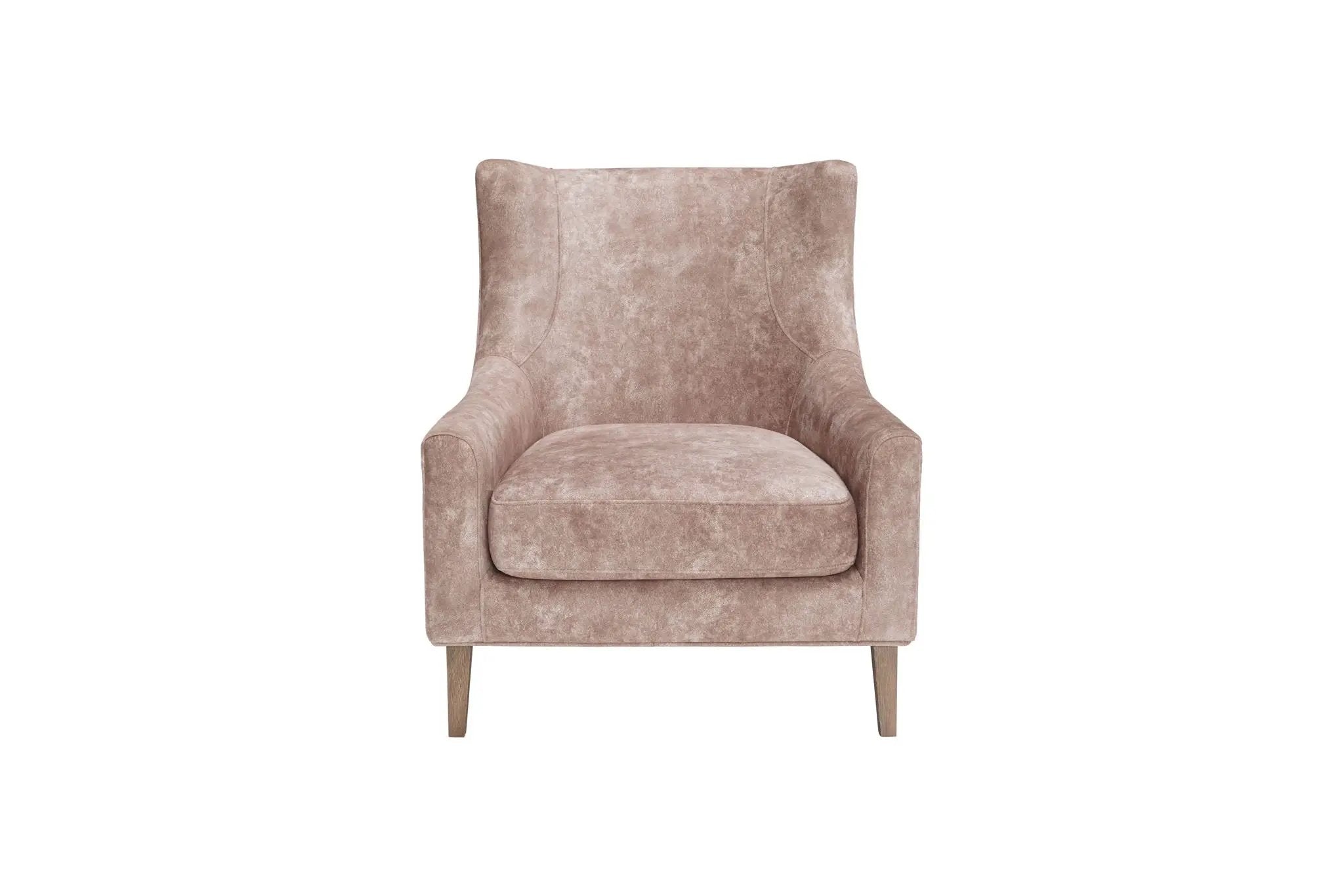 Hi Back Accent Chair - Light Brown by Unique Piece Furniture