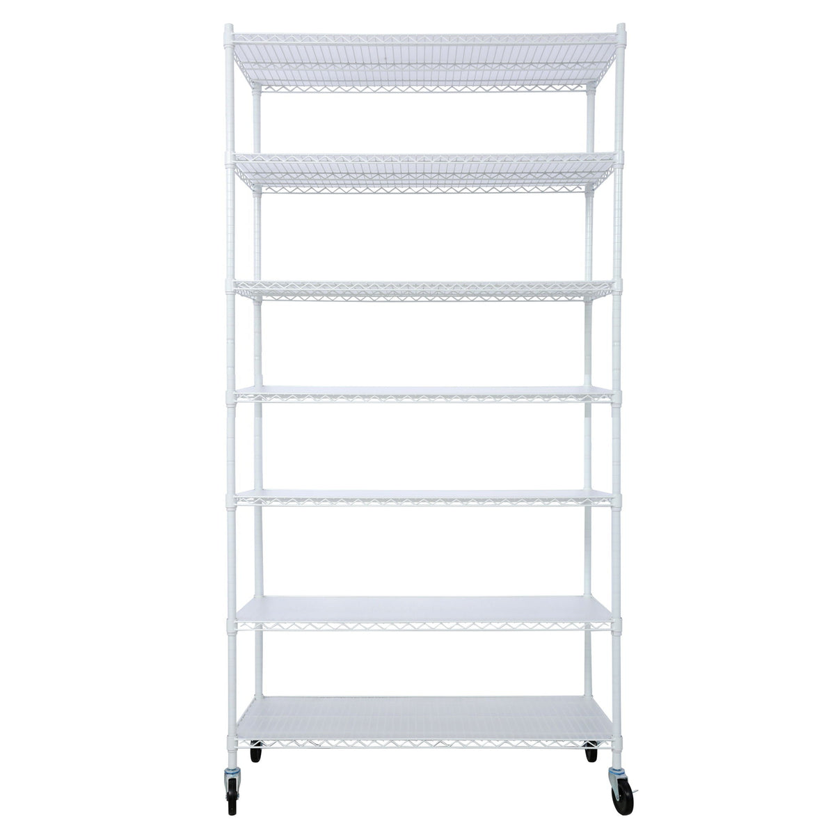 7 Tier Metal Storage Shelf with Adjustable Wire Shelving - Black, White or Pearl Silver, photo 2 of 40