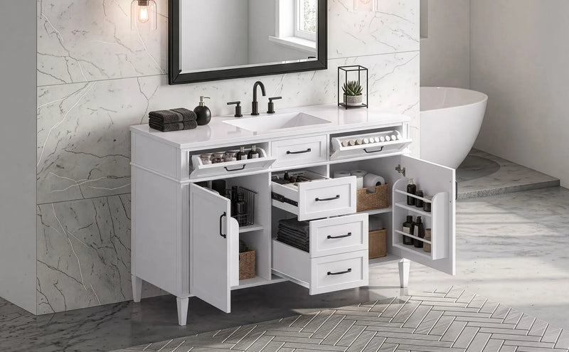 48 Inch Bathroom Vanity with Composite Sink Top by HouseOfZazla