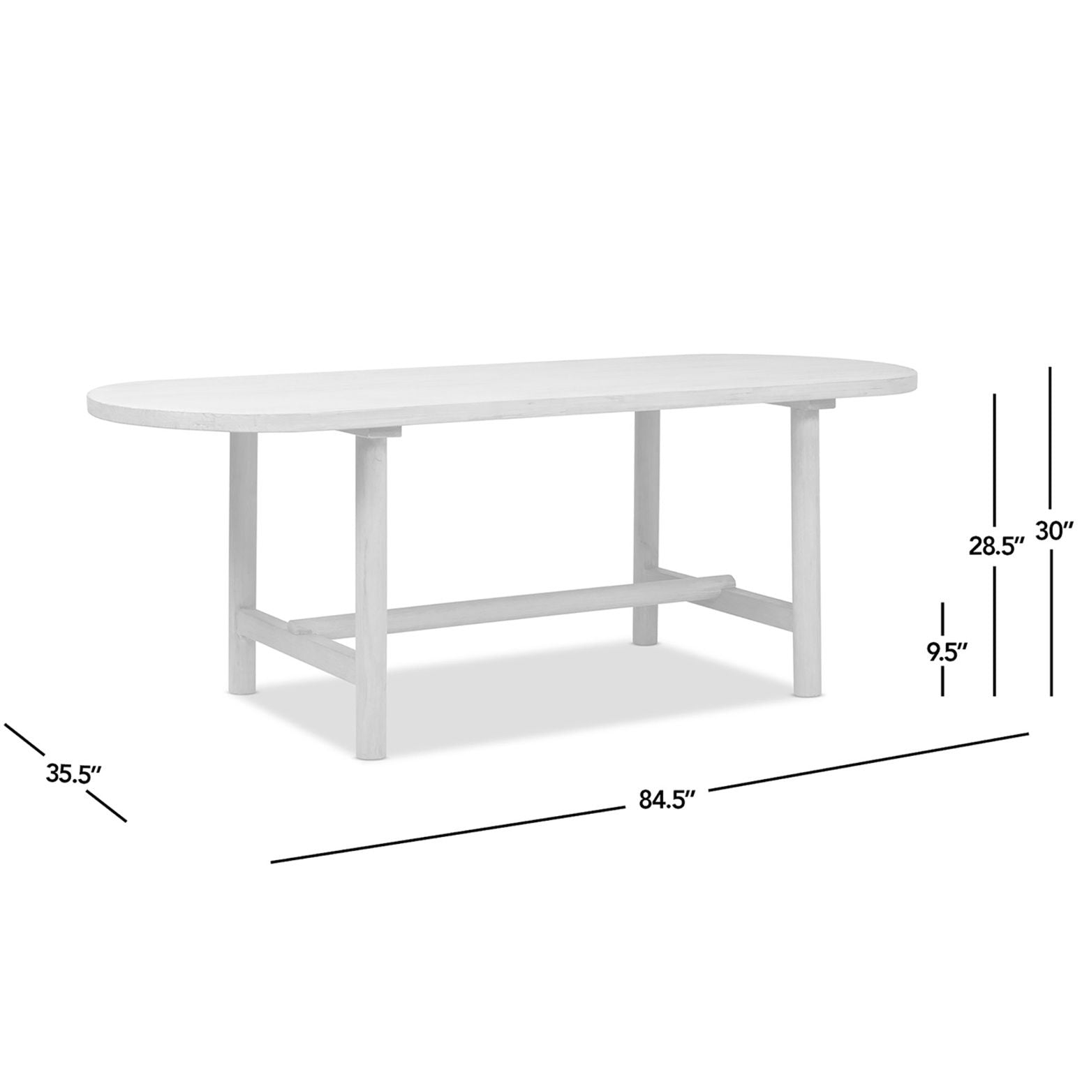 Milo - 8 Seat Oval Dining Table - Natural by HouseOfZazla