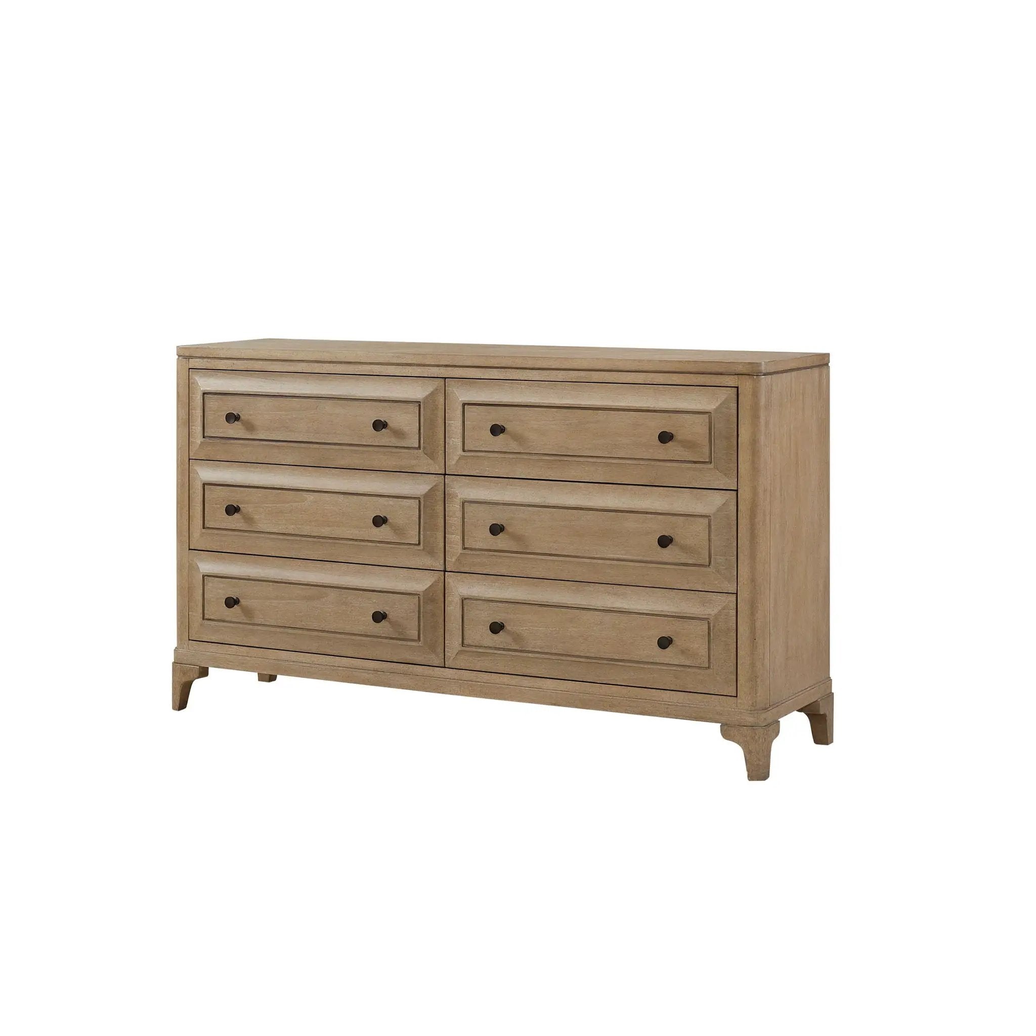 6 Drawer Dresser - Sand - Wood by Unique Piece Furniture