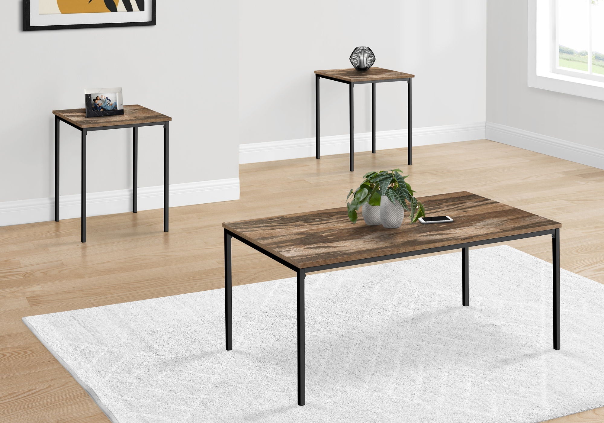 Table Set, Coffee, End, Contemporary, Modern (Set of 3) by Unique Piece Furniture
