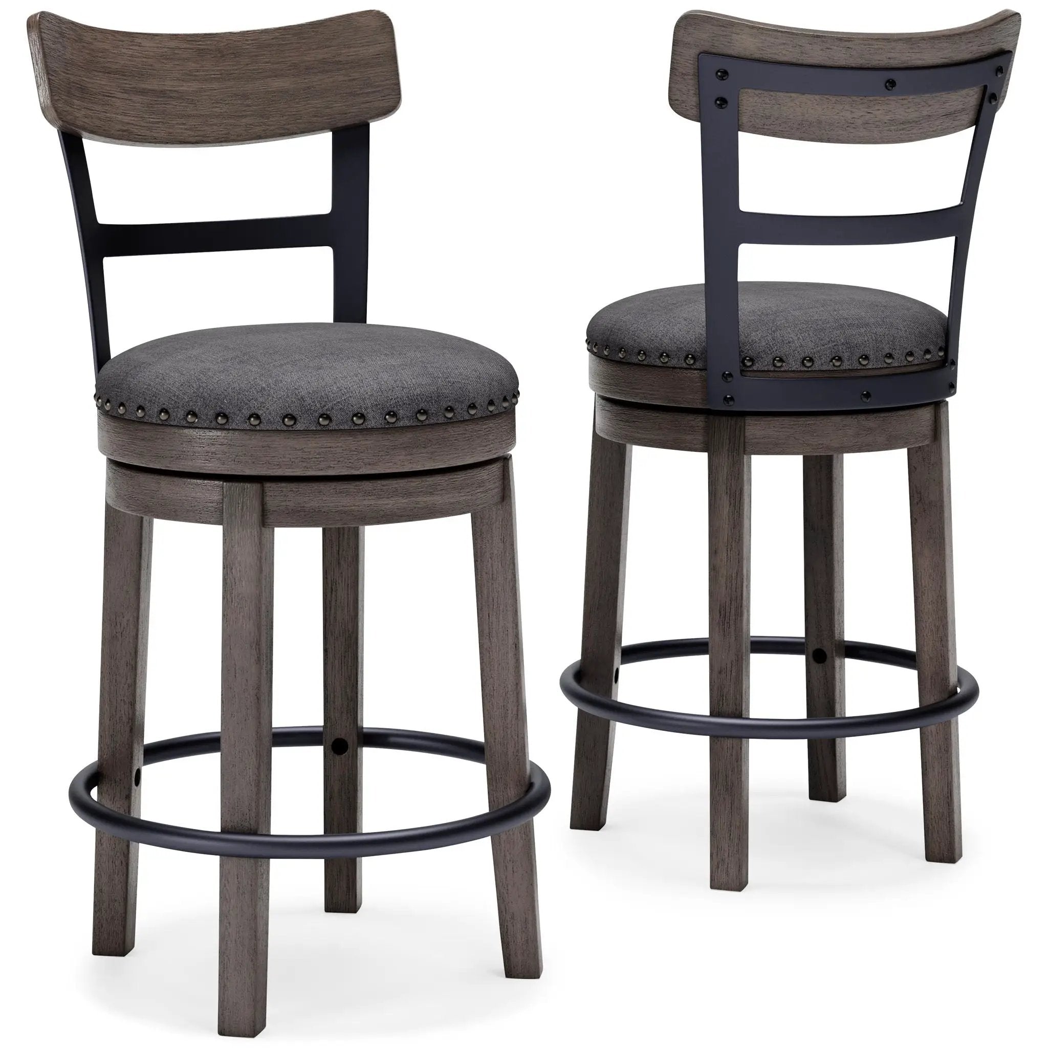 Caitbrook - UPH Swivel Barstool - Gray by Unique Piece Furniture